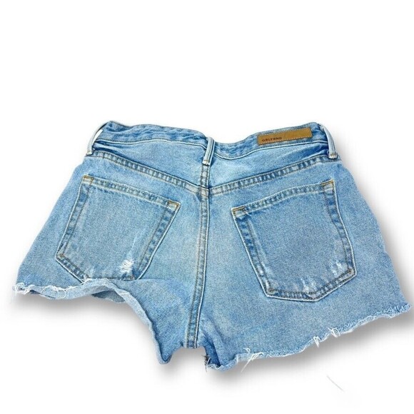 Revolve GRLFRND Cindy in Silly Love Songs Blue Distressed Shorts Womens Size 25 - Picture 4 of 10